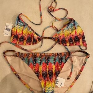 Milly Cabana bikini multi colored new w/tags